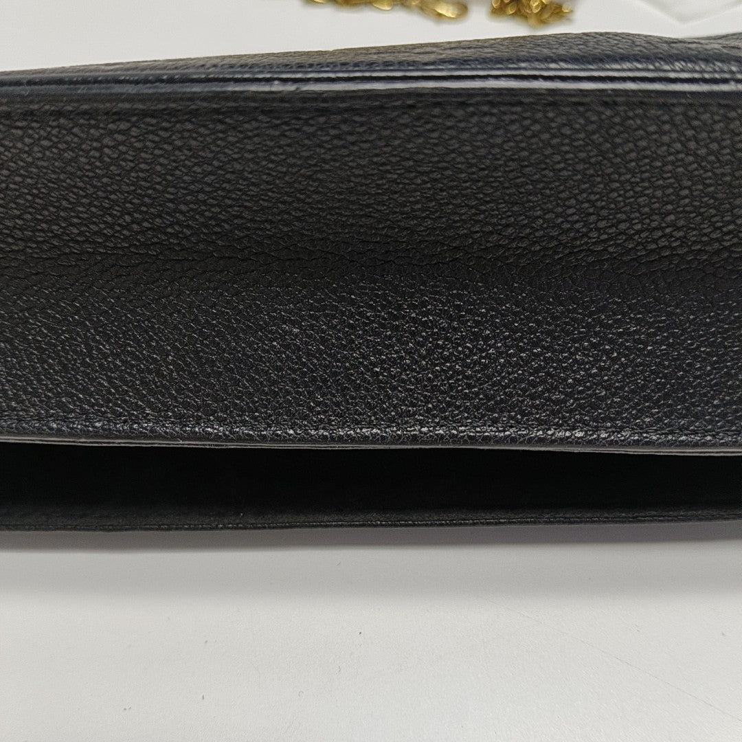 Lily Monogram Calfskin Black