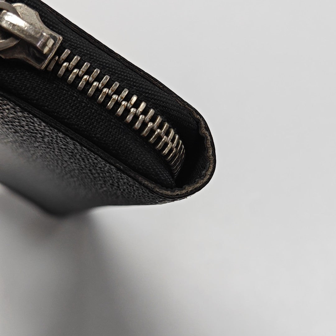 ZIPPY Damier Graphite Coated Canvas Gray Wallet