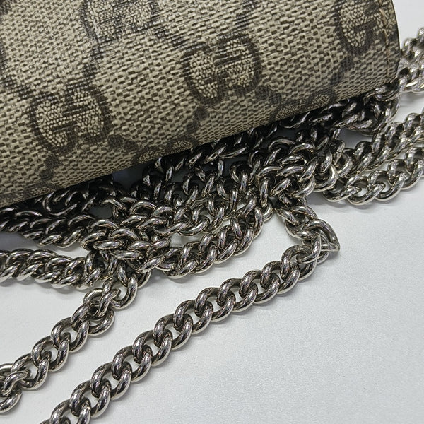 Dionysus Super Mini Monogram Coated Canvas Beige