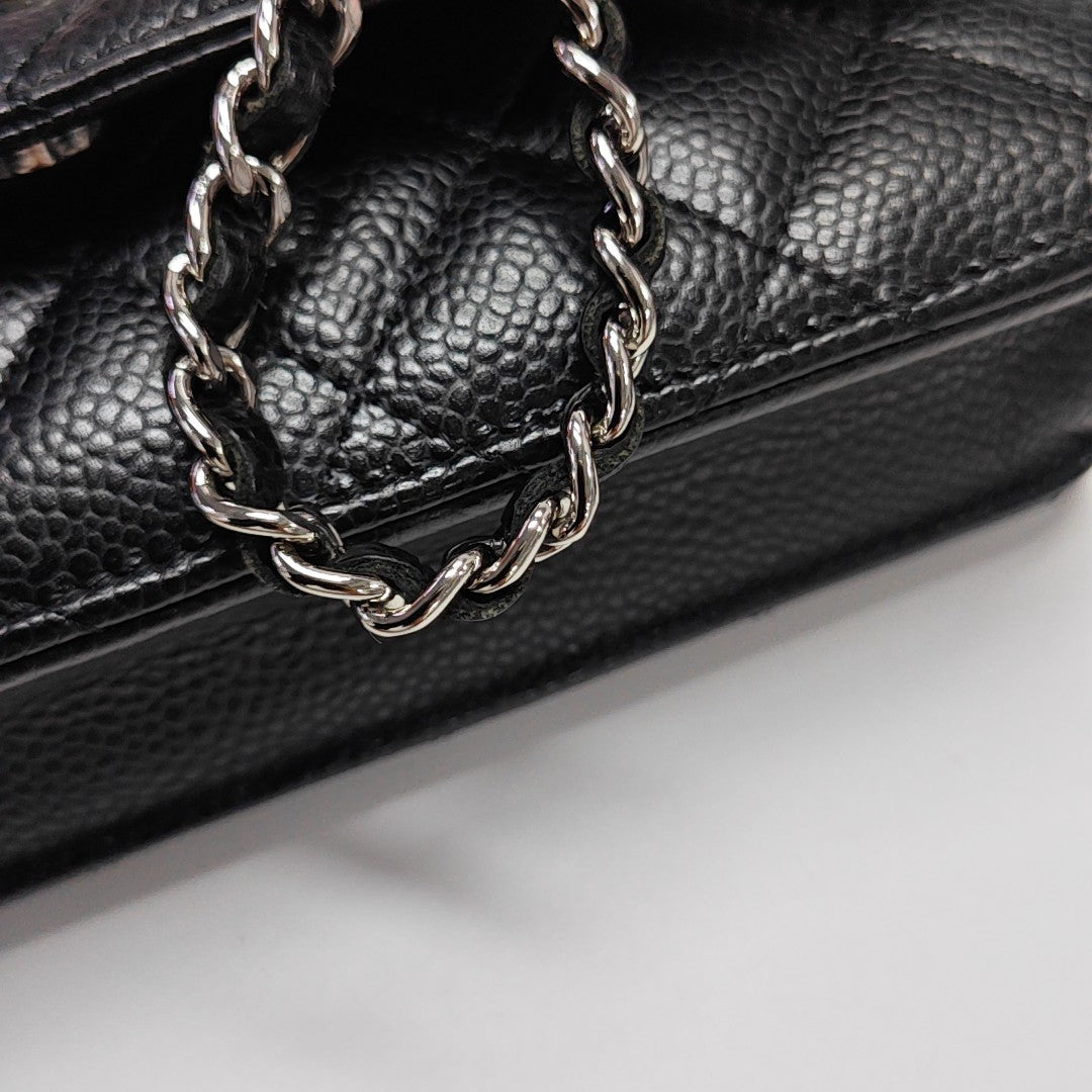 WOC Quilted Grained Calfskin Black