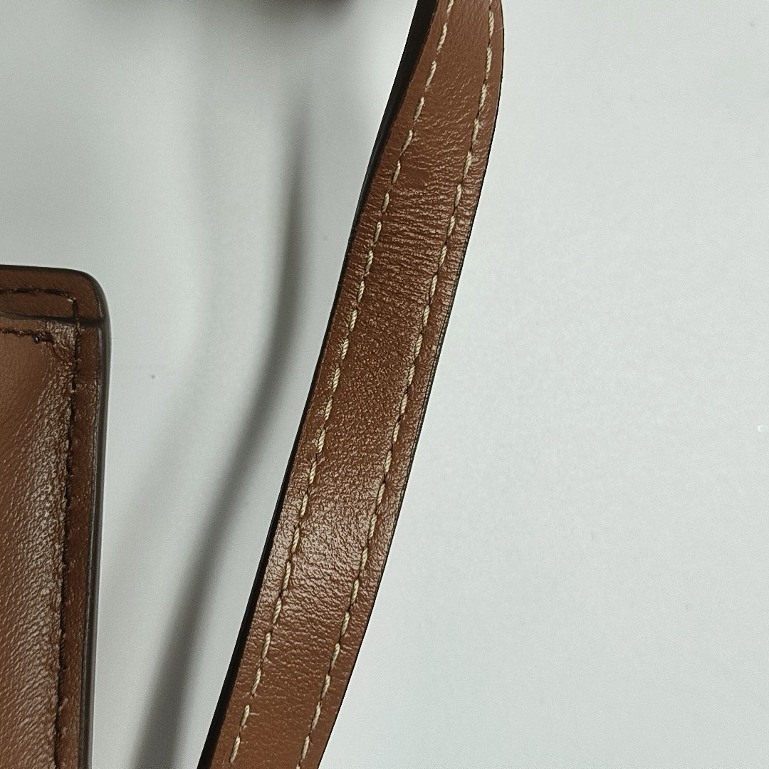 Calfskin Shoulder Bag Brown