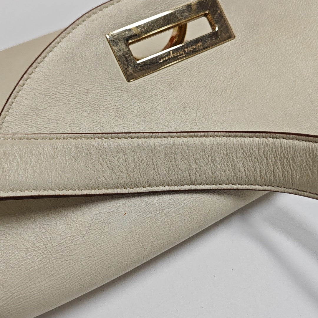 Calfskin Top Handle Bag White