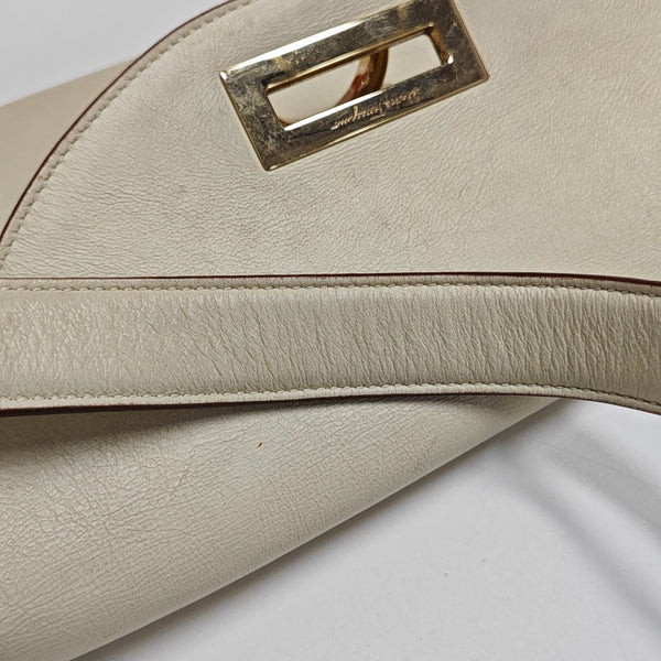 Calfskin Top Handle Bag White