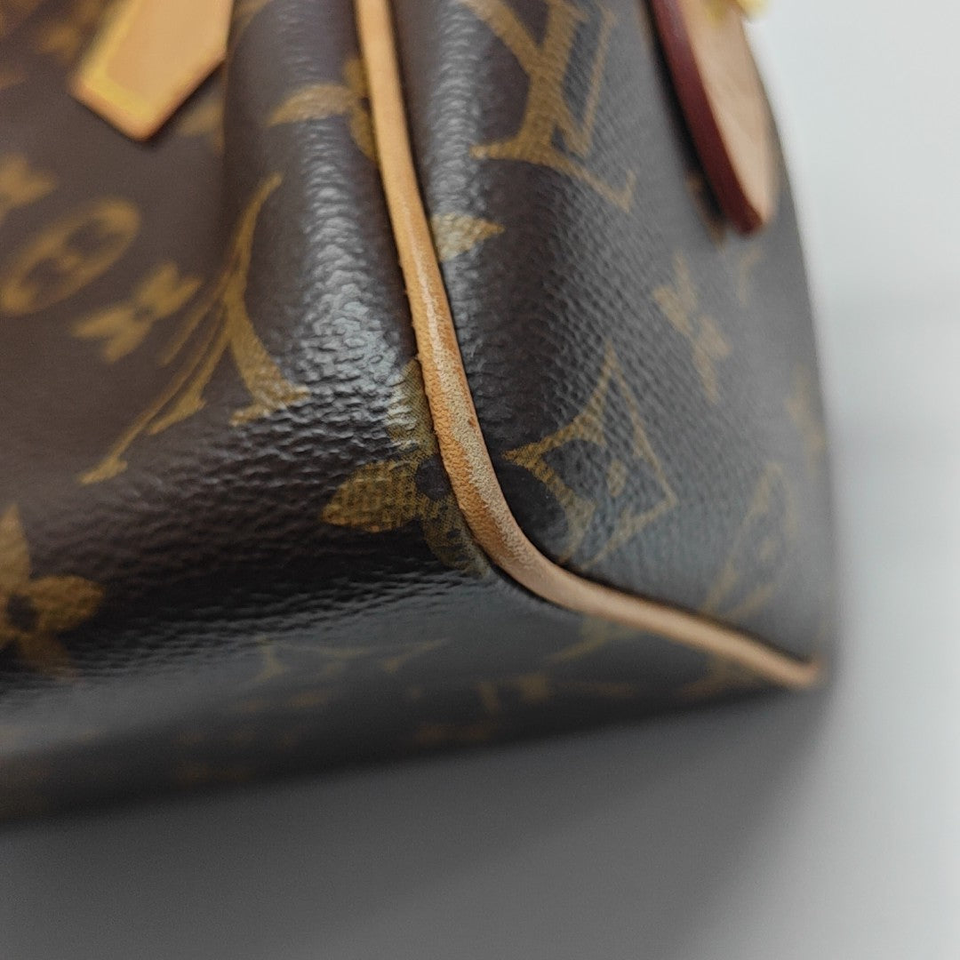 SPEEDY 20 Monogram Coated Canvas Brown
