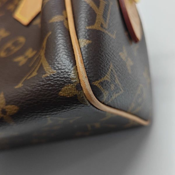 SPEEDY 20 Monogram Coated Canvas Brown