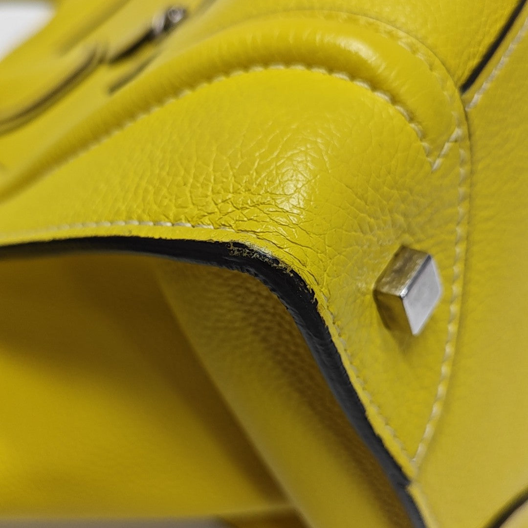 LUGGAGE Mini Calfskin Yellow