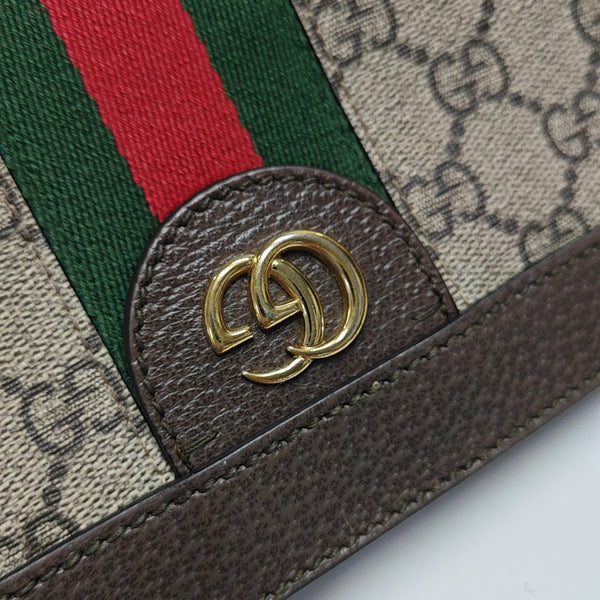 Ophidia Small Monogram Coated Canvas Beige
