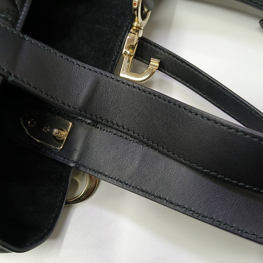 Toujours Medium Cannage Calfskin Black