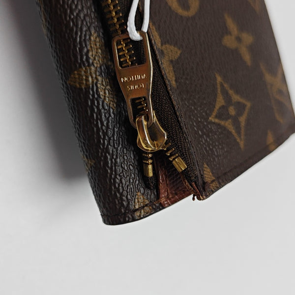 ANAIS Monogram Coated Canvas Brown Wallet