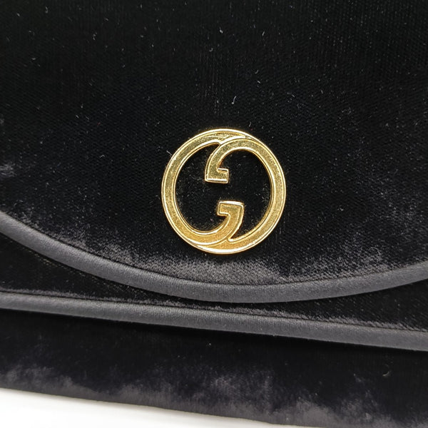 Velvet Shoulder Bag Black