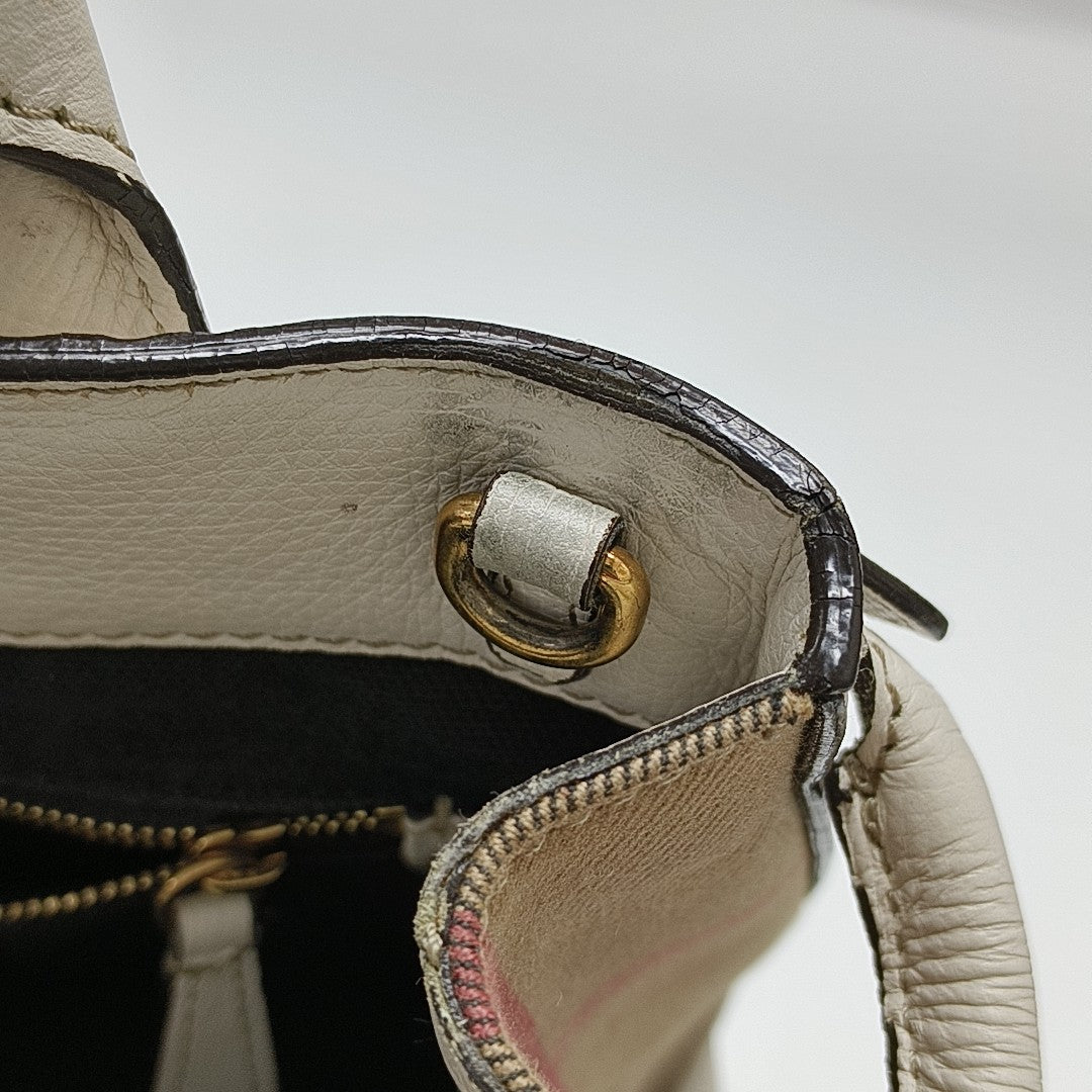 The Banner Small Calfskin Beige