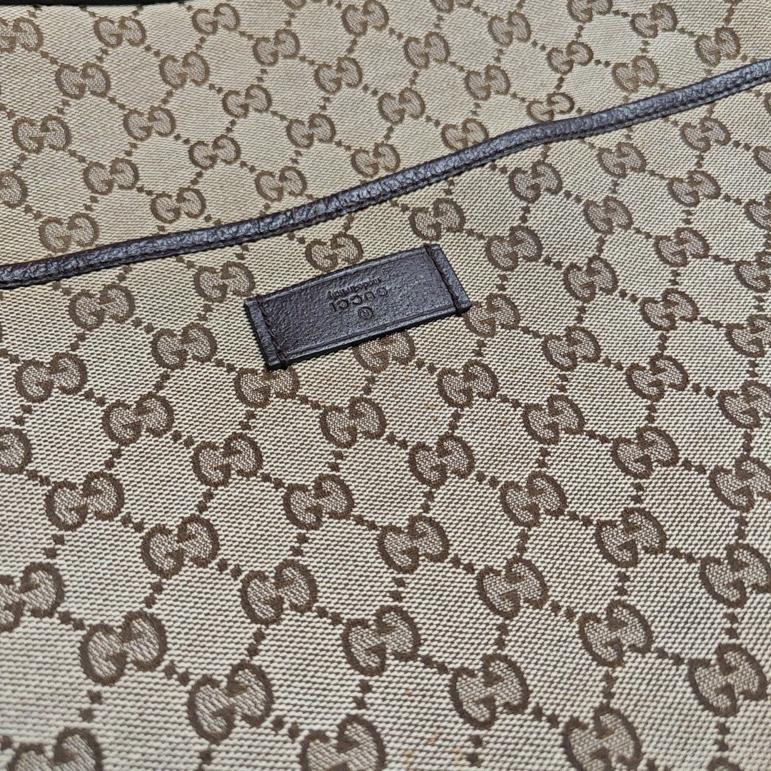 Monogram Canvas Crossbody Bag Beige