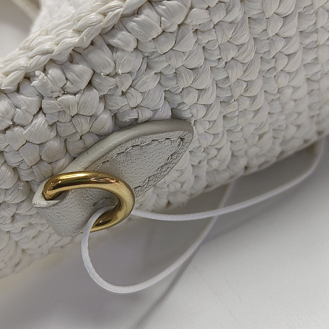 Fabric Shoulder Bag White