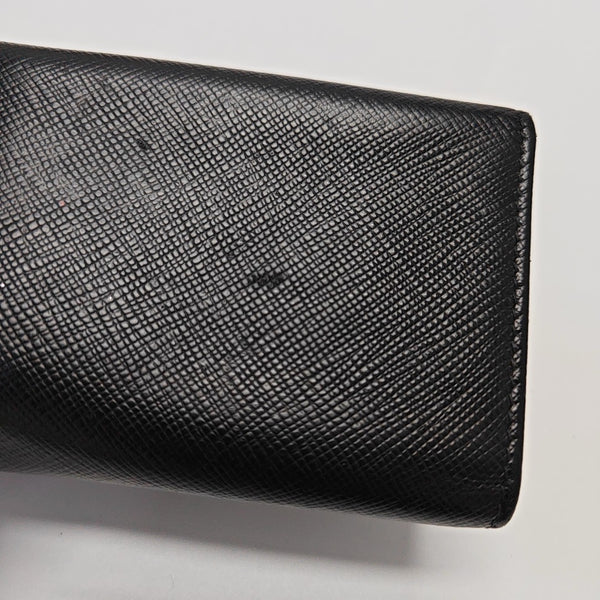 Saffiano Calfskin Key Pouch Black