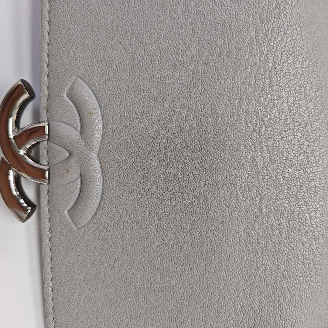 CC BOX Quilted Lambskin Gray