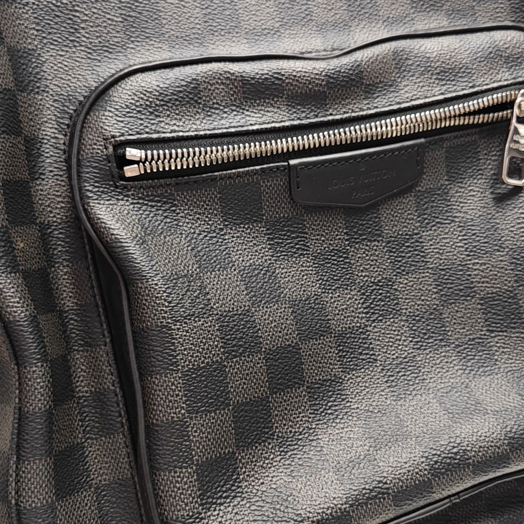 JOSH Damier Graphite Coated Canvas Gray