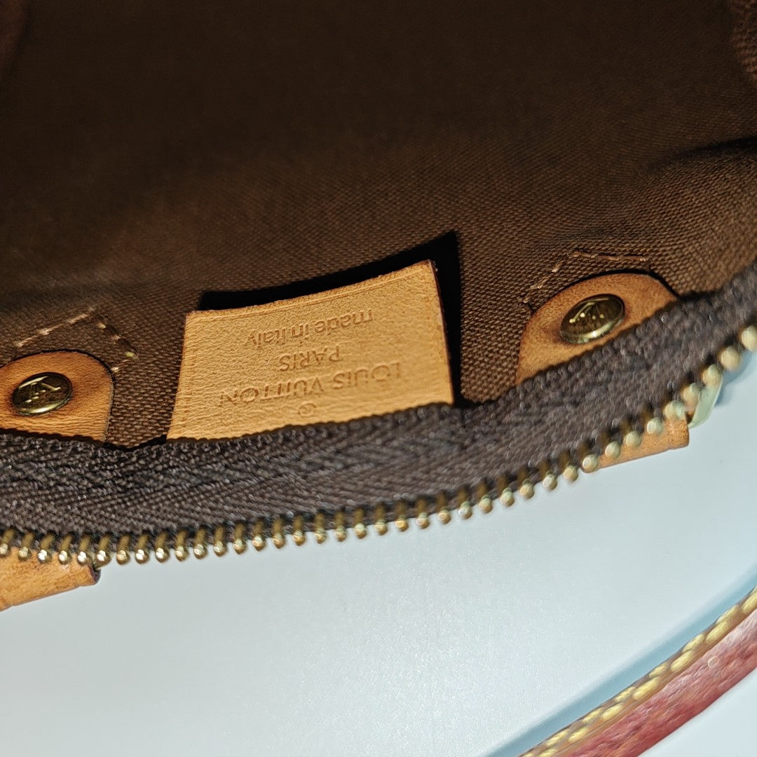 SPEEDY Nano Monogram Coated Canvas Brown