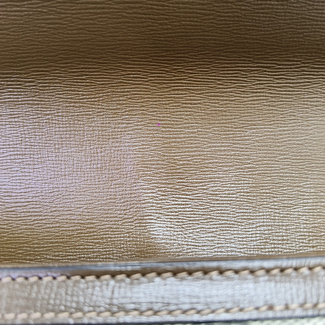 Horsebit 1955 Medium Monogram Coated Canvas Beige