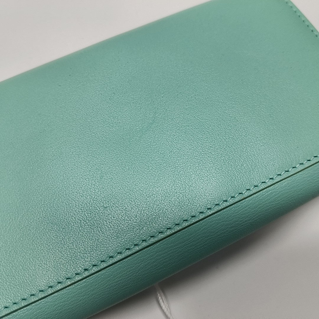 Calfskin Wallet Blue