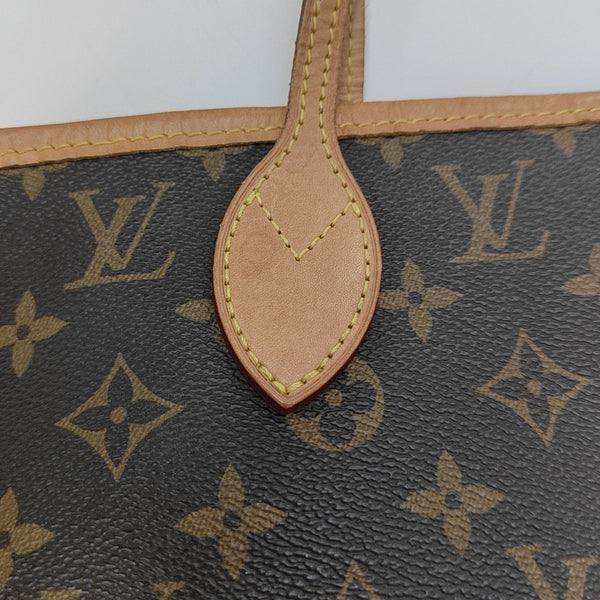 NEVERFULL MM Monogram Coated Canvas Brown