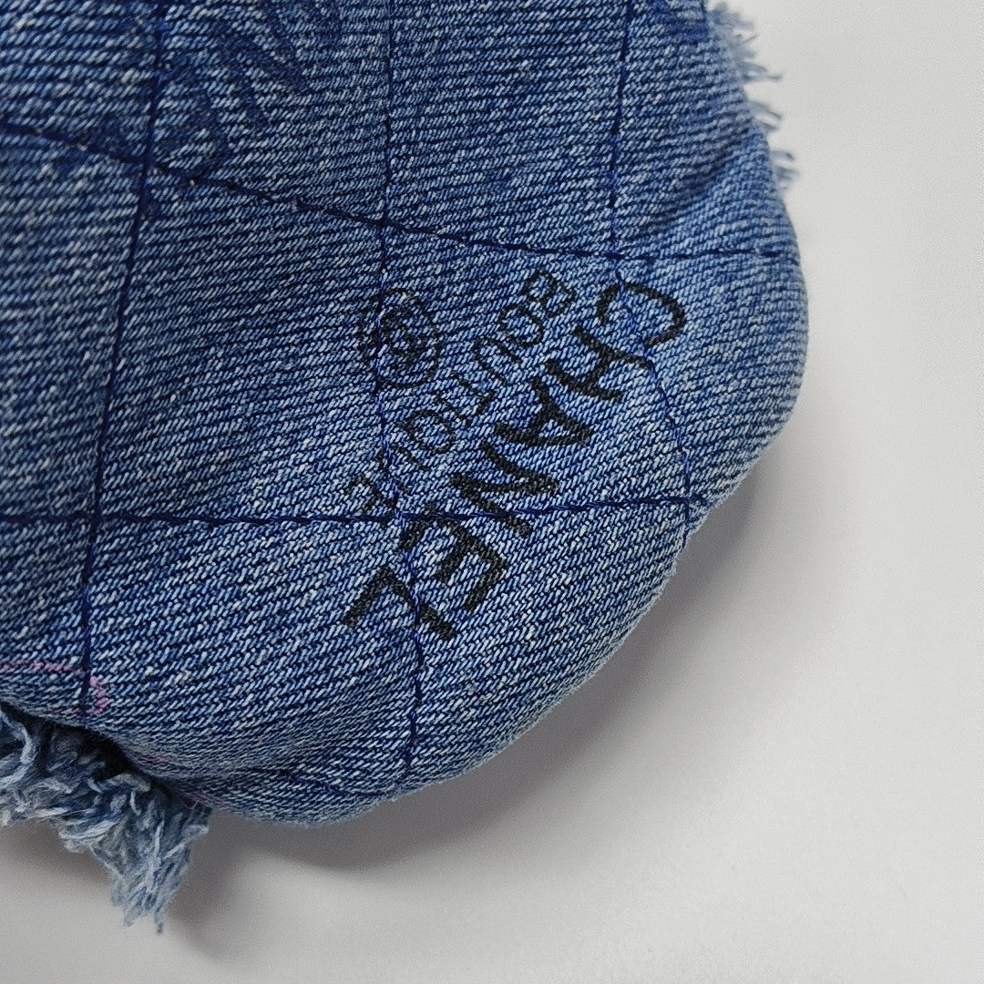 DRAWSTRING Quilted Denim Blue