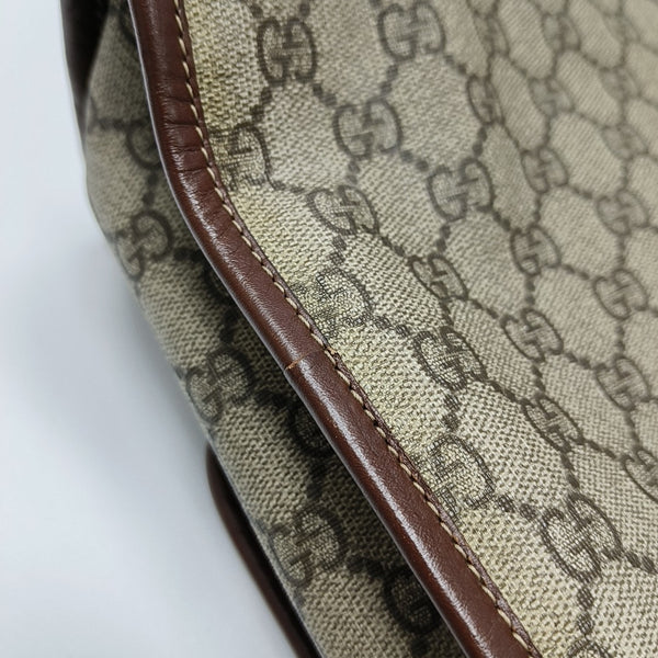 GG Messenger Monogram Coated Canvas Beige
