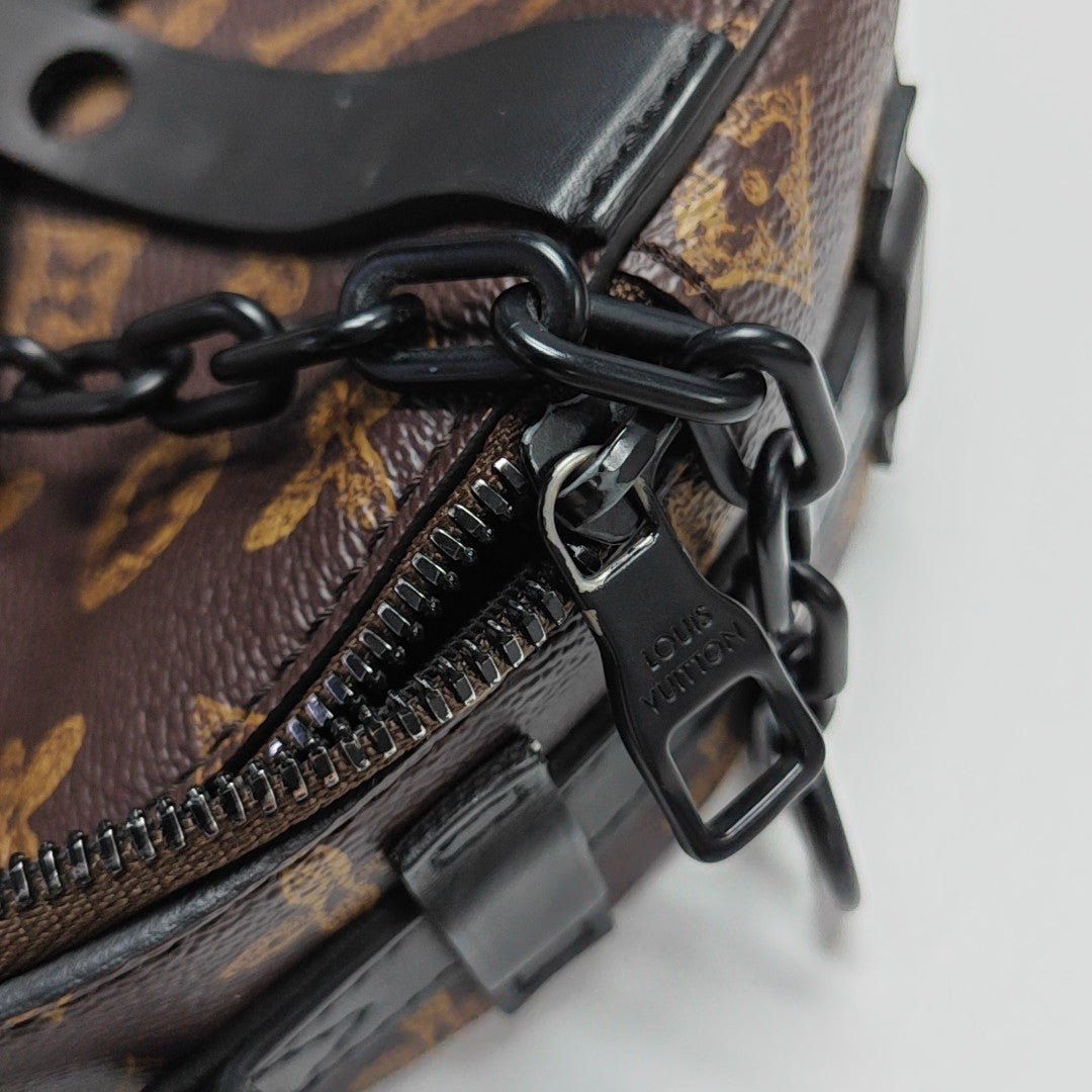 WHEEL BOX Monogram Coated Canvas Brown