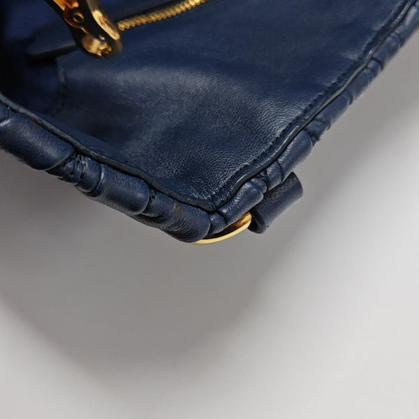 Quilted Lambskin Tote Bag Blue