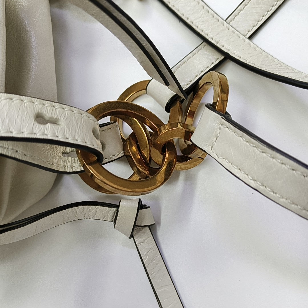 Dangle Mini Calfskin White