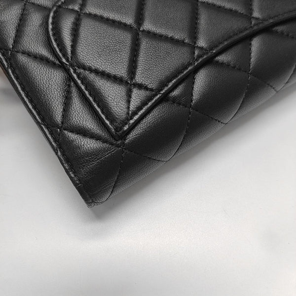CLASSIC FLAP Mini Quilted Lambskin Black Wallet