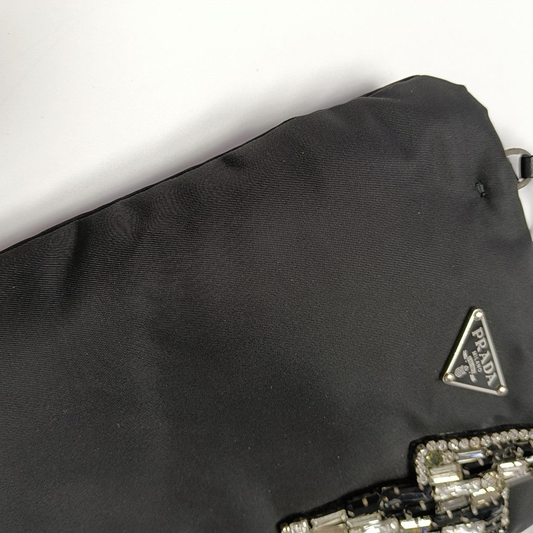 Nylon Shoulder Bag Black
