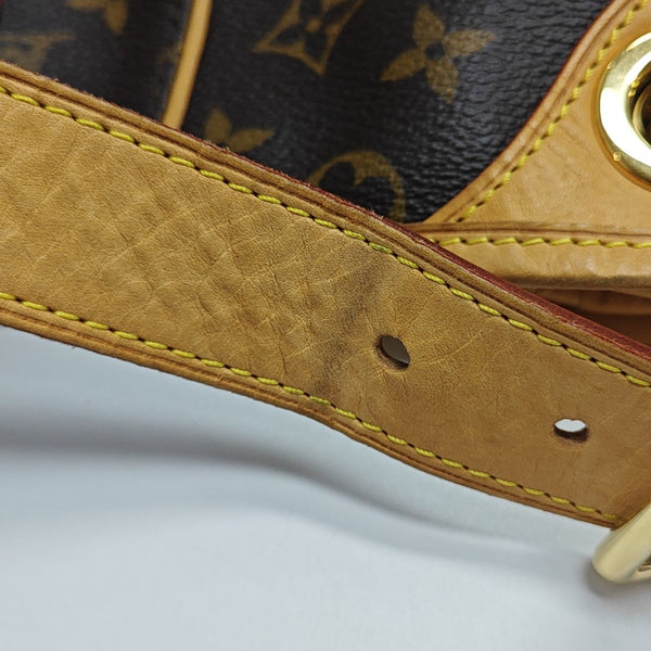 GALLIERA PM Monogram Coated Canvas Brown