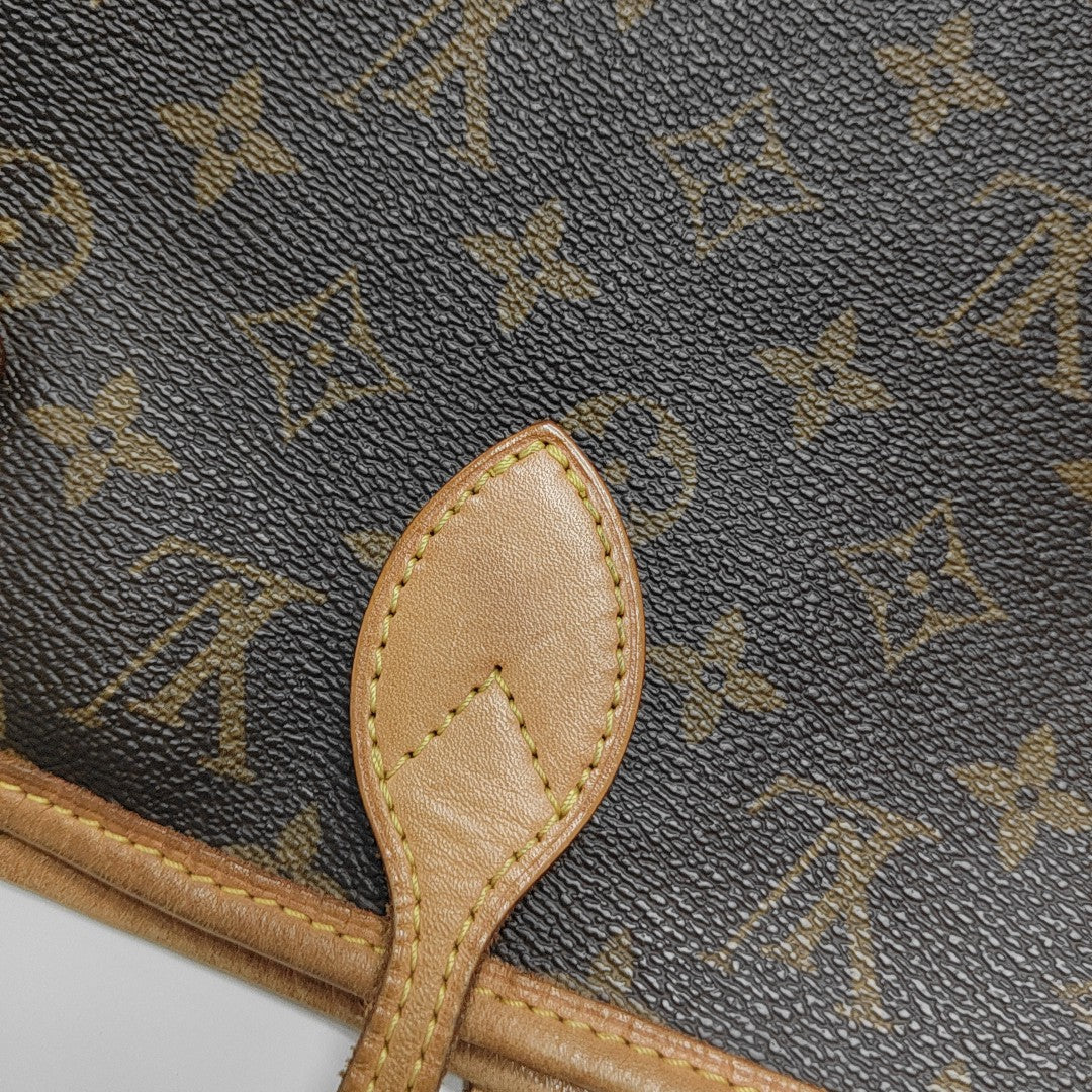 NEVERFULL MM Monogram Coated Canvas Brown