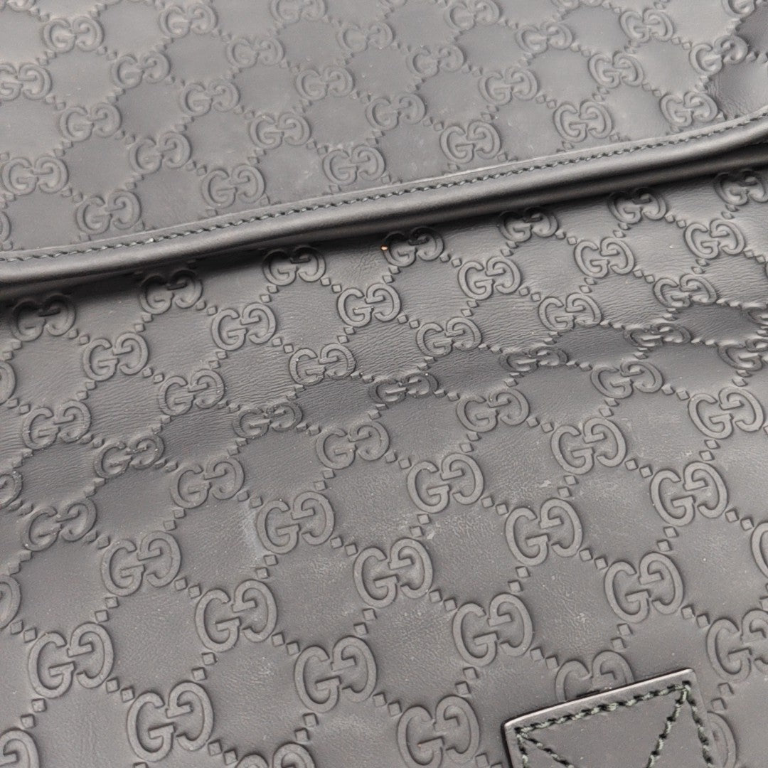 Monogram Calfskin Shoulder Bag Black