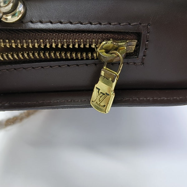 SAINT LOUIS Damier Ebene Coated Canvas Brown