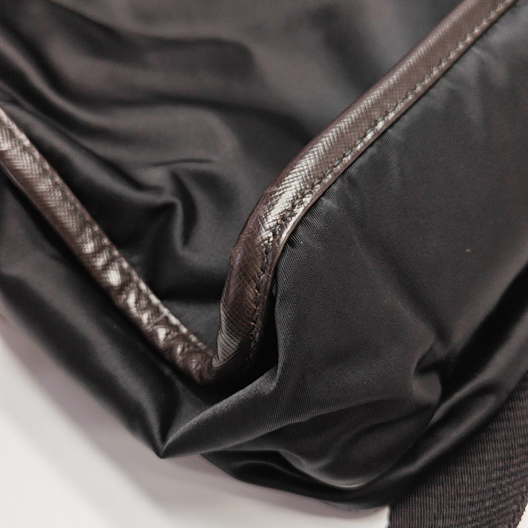 Nylon Shoulder Bag Black