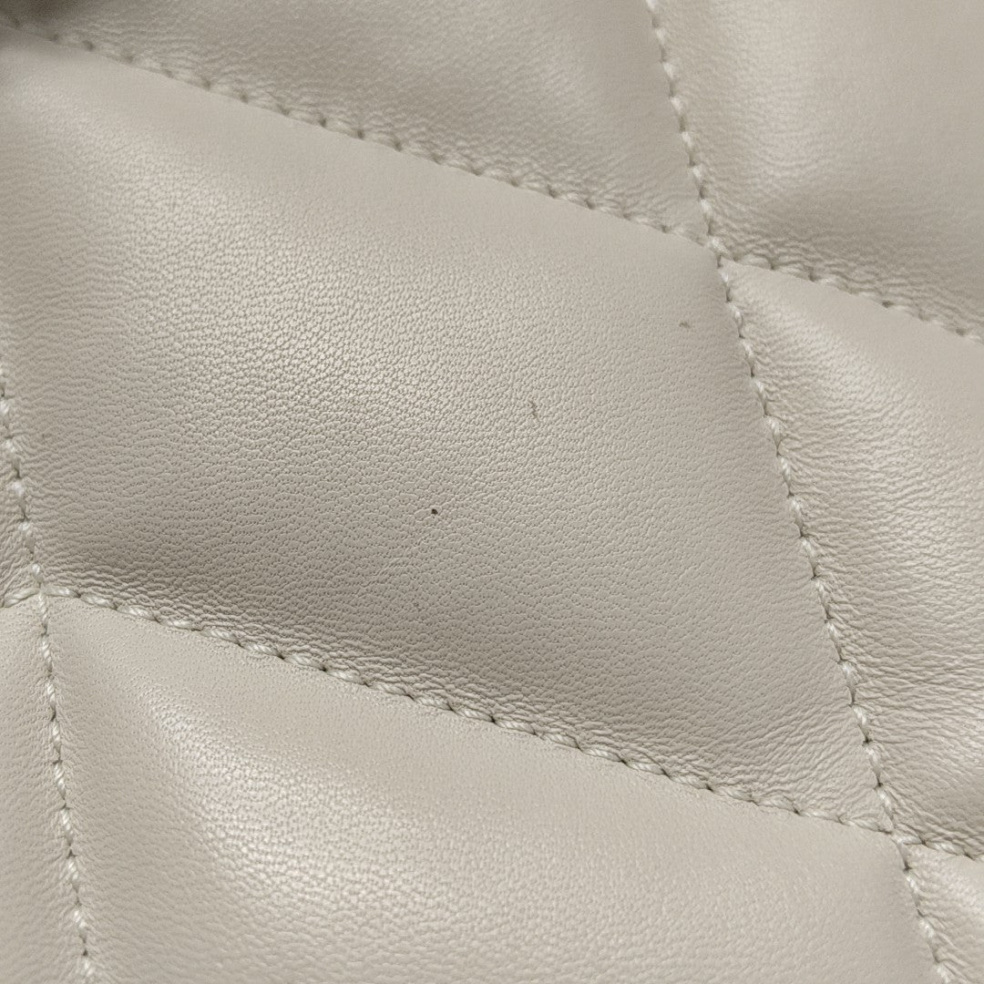 PUFFER Mini Quilted Lambskin White