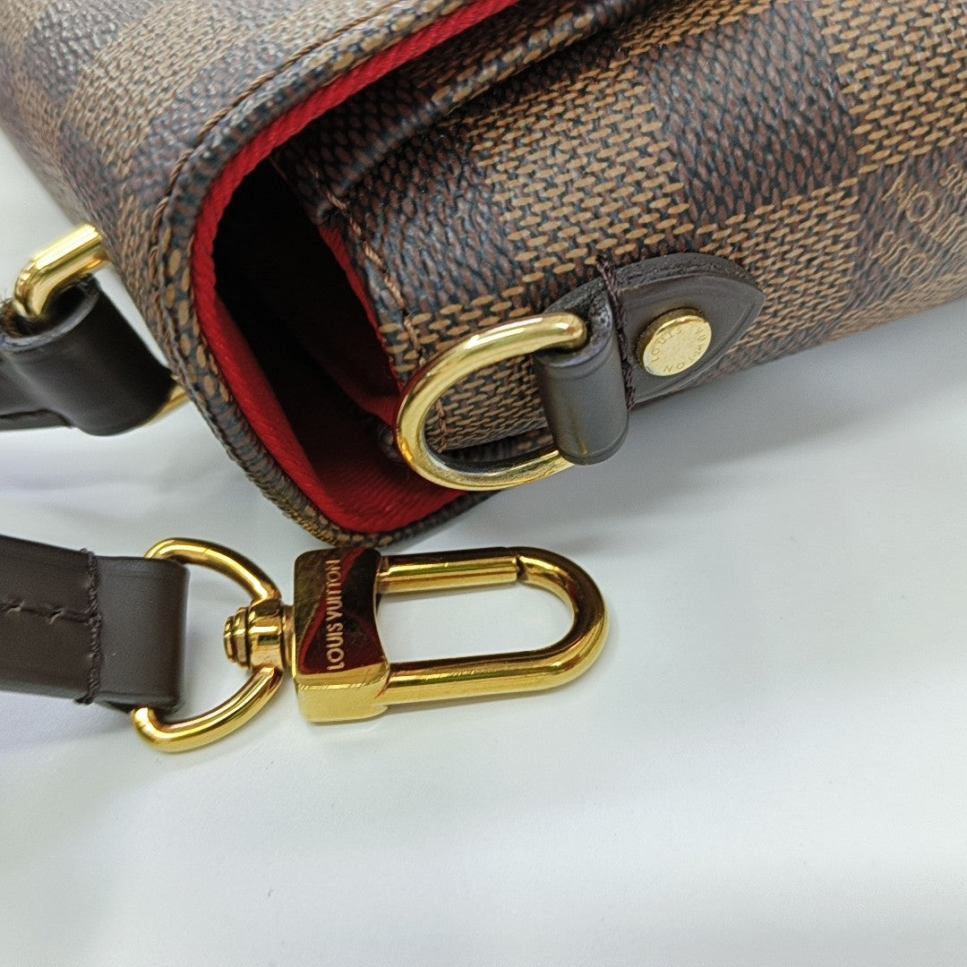 CROISETTE Damier Ebene Coated Canvas Brown