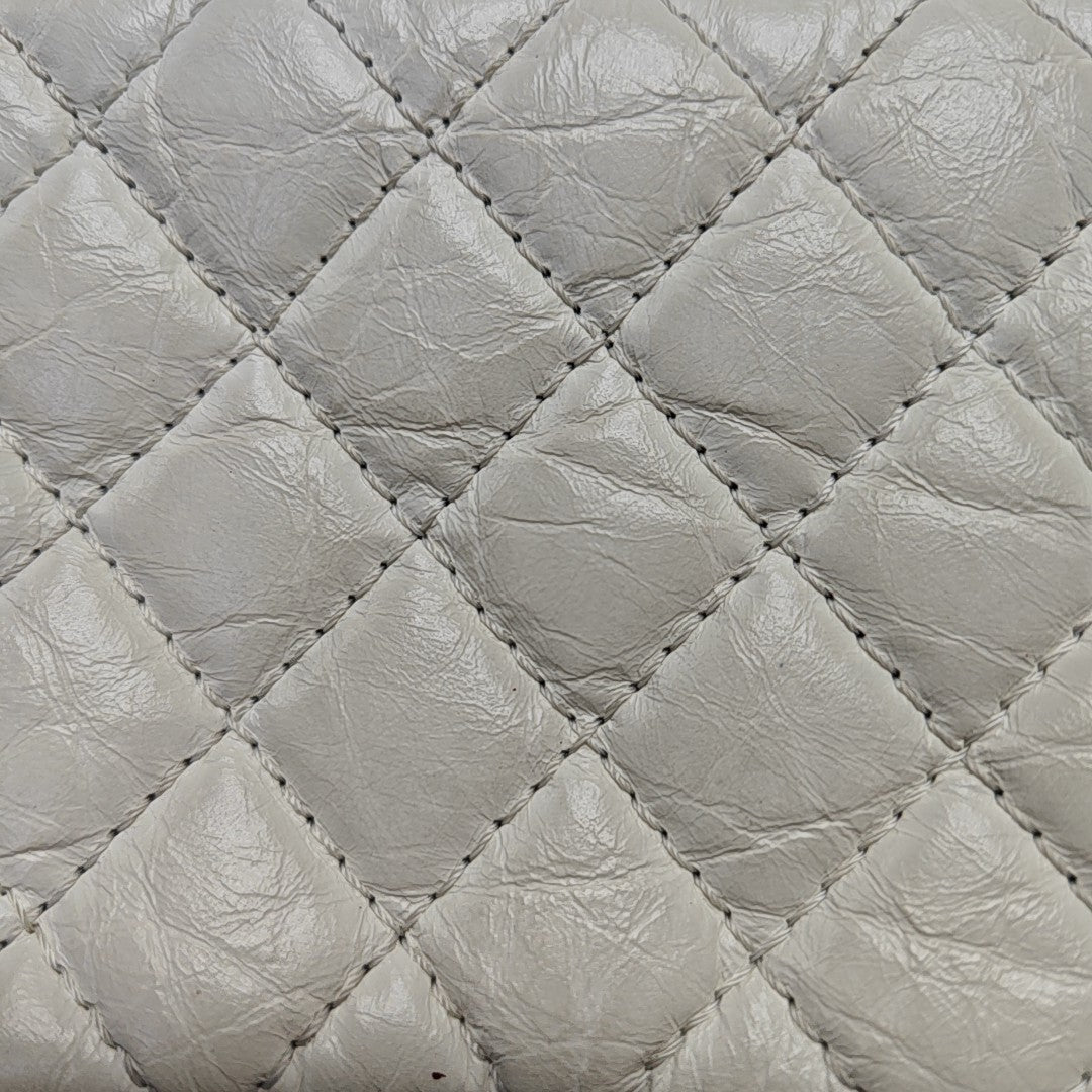 2.55 224 Quilted Calfskin White