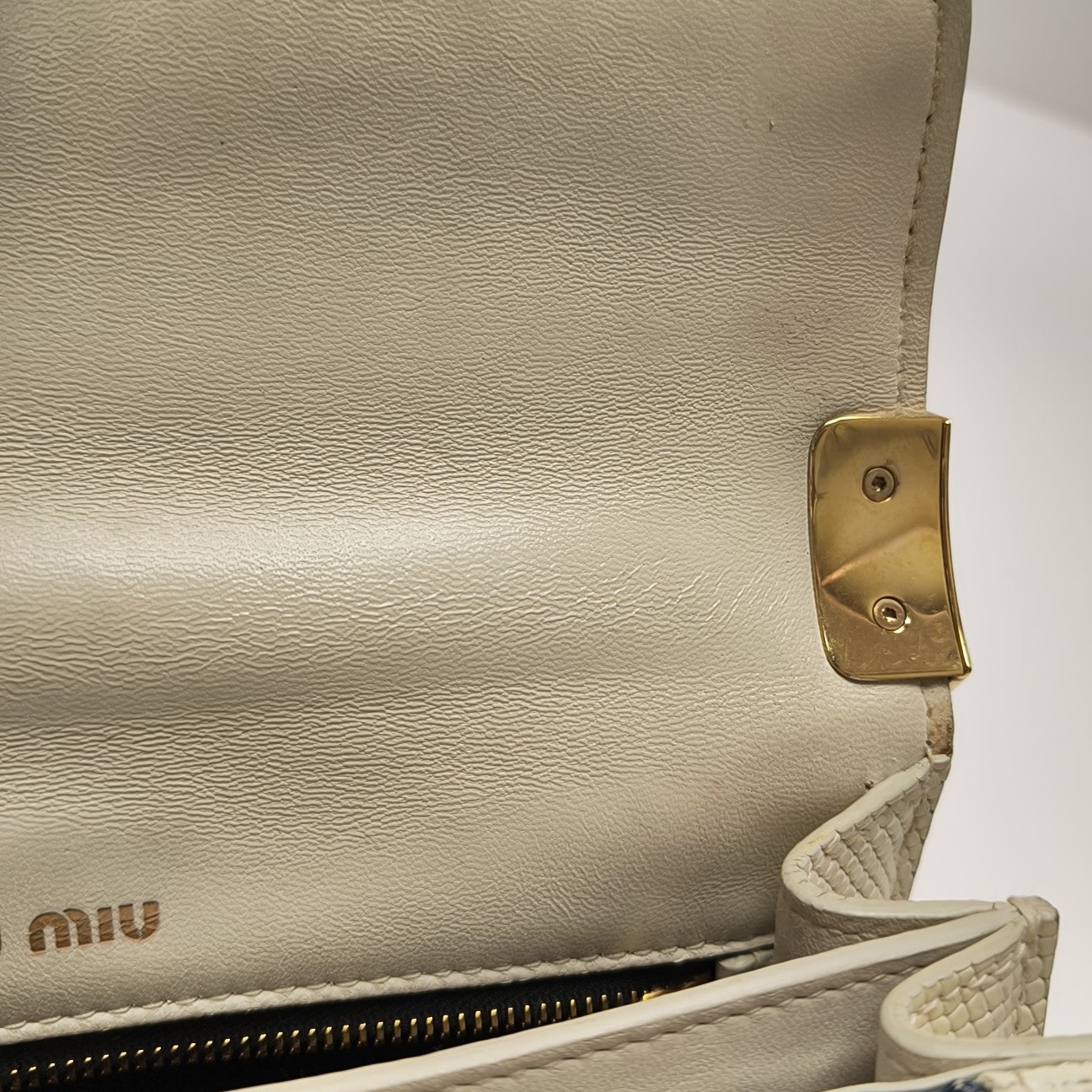 Miu Confidential Quilted Denim Blue