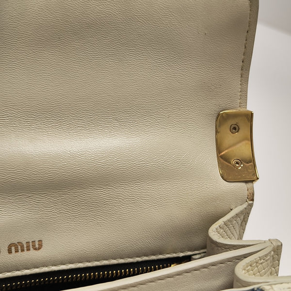 Miu Confidential Quilted Denim Blue