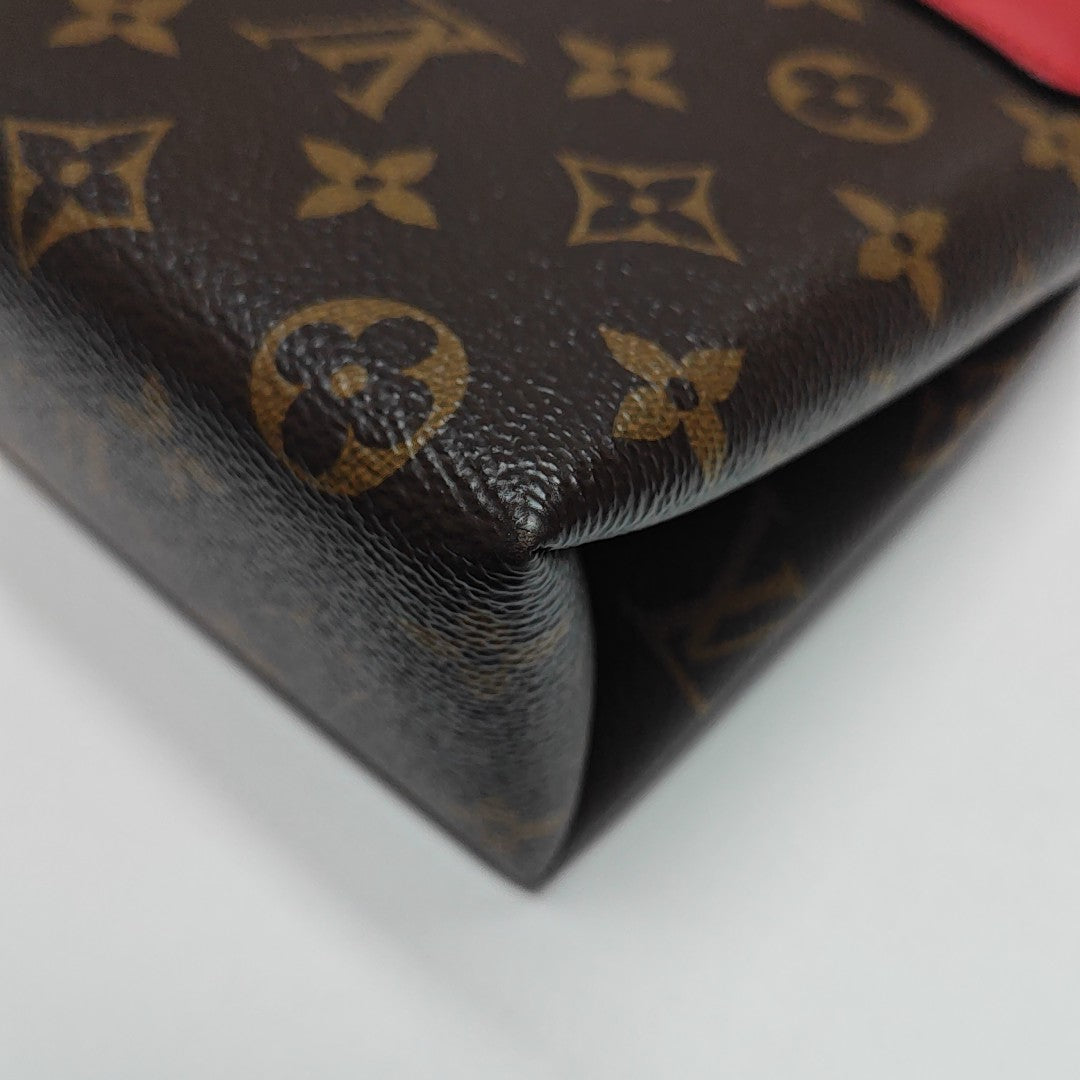 LOCKY BB Monogram Coated Canvas Red
