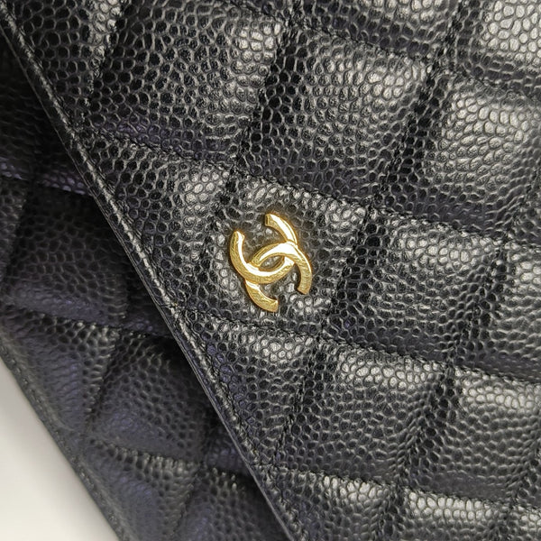 WOC Quilted Grained Calfskin Black