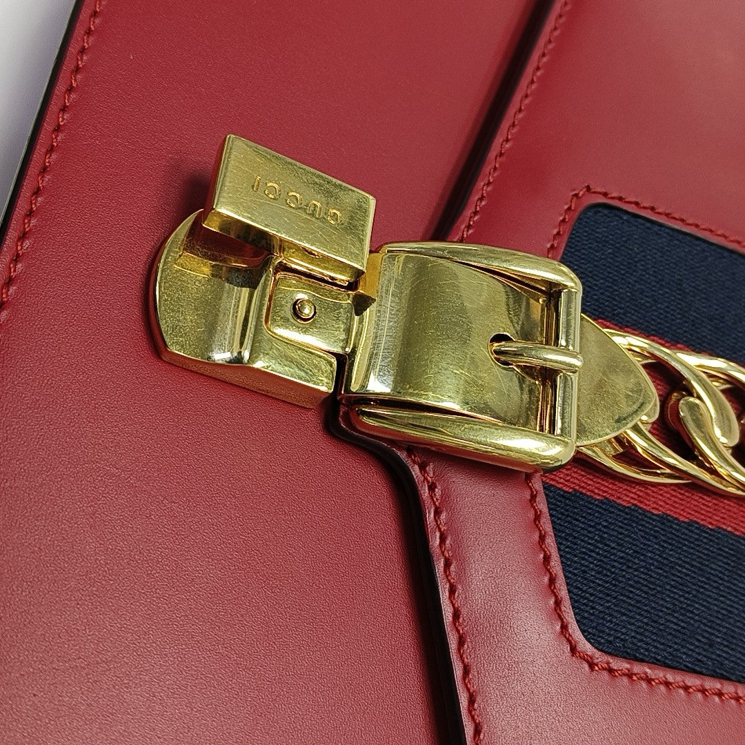 Sylvie Small Calfskin Red