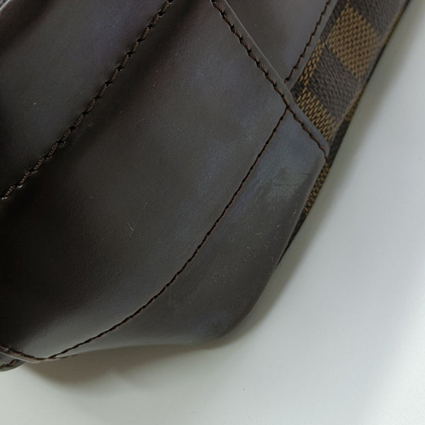 BASTILLE Damier Ebene Coated Canvas Brown