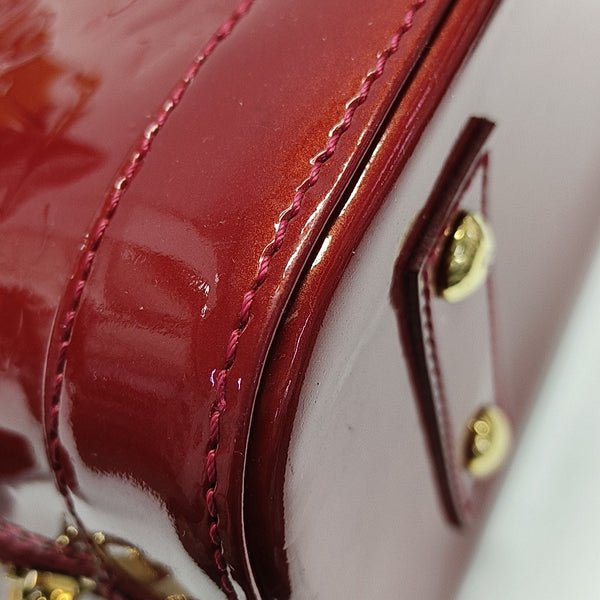 ALMA BB Monogram Patent Leather Red