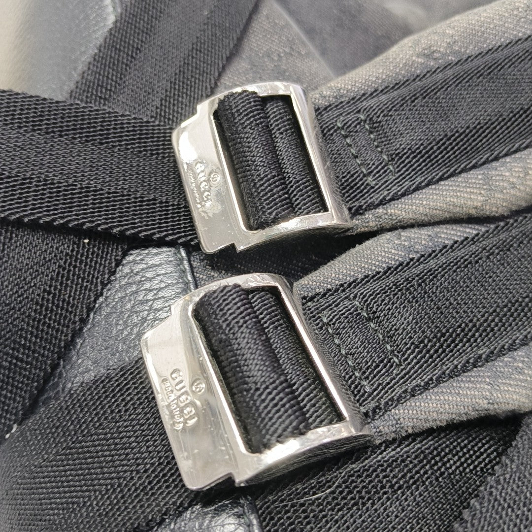 Monogram Fabric Backpack Gray