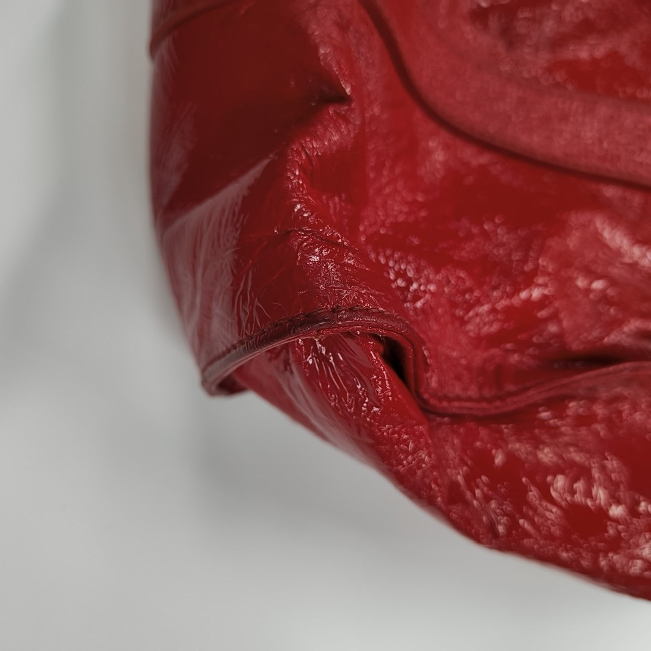 Calfskin Top Handle Bag Red