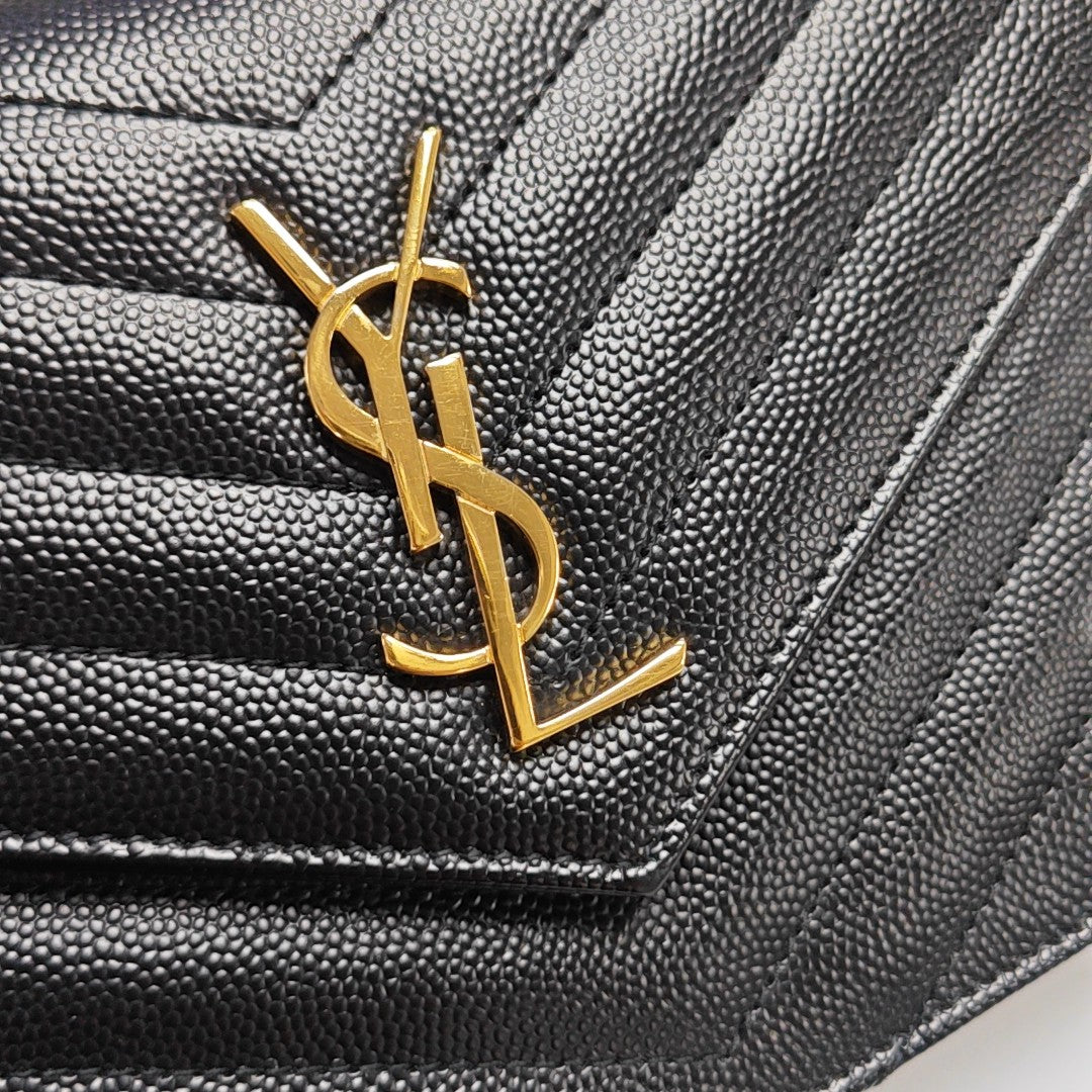 MONOGRAM WOC Chevron Calfskin Black
