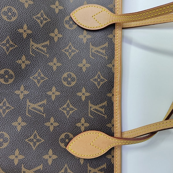 NEVERFULL MM Monogram Coated Canvas Brown